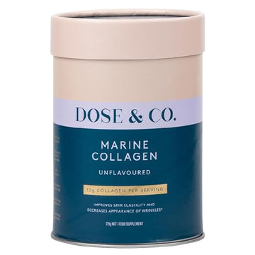 Dose & Co Marine Collagen Peptides with Vitamin C, Unflavoured - 221g Powder Supplement DOSE & CO uk supplements