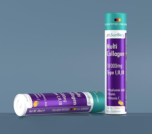 Sunberg Collagen Liquid Shots - 10000mg Collagen Supplement Type I,II,III Hyaluronic Acid Bodygenix uk supplements
