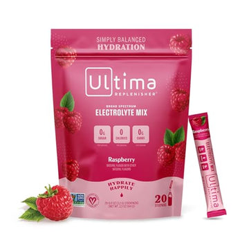 Ultima Replenisher Daily Electrolyte Drink Mix – Raspberry, 20 Stickpacks – Hydration Ultima Replenisher uk supplements
