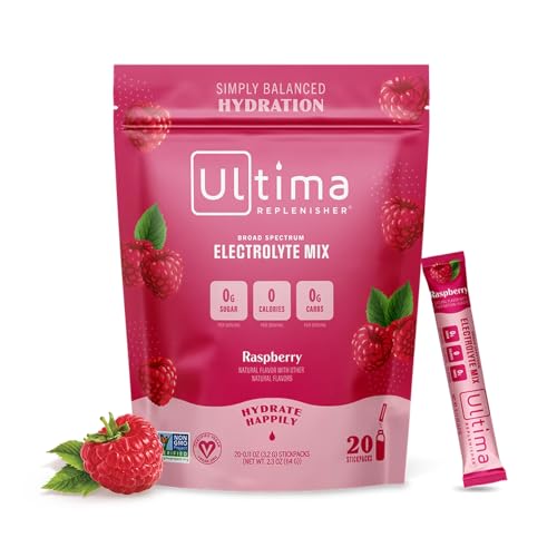 Ultima Replenisher Daily Electrolyte Drink Mix – Raspberry, 20 Stickpacks – Hydration Ultima Replenisher uk supplements