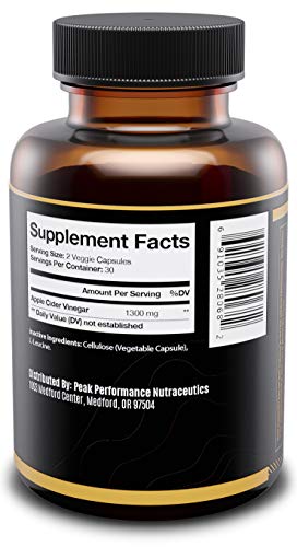 Peak Performance Nutraceutics Apple Cider Vinegar Capsules, Made from 100% Natural Peak Performance Nutraceutics uk supplements