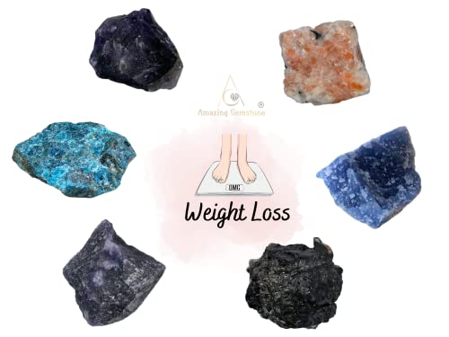 Weight Loss Crystals and Stone Sets Manifestation, Set of 6 Black Tourmaline, Amethyst Amazing Gemstone uk supplements