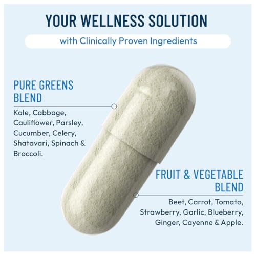 NUU3 Nature’s Superfuel Provides Daily Nutritional Support for Immunity, Wellness, Active Lifestyle & Well-Being - Vitamins Minerals & Antioxidants - 120 Capsules NUU3 uk supplements
