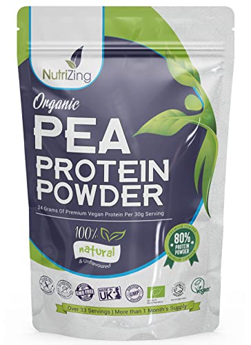 Award Winning Vegan Pea Protein Powder - Organic & Pure - Canadian Peas - No Soy, No Gluten NutriZing uk supplements