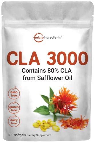 Micro Ingredients CLA Supplements 3000mg Per Serving | 300 Softgels, Made with 80% Micro Ingredients uk supplements