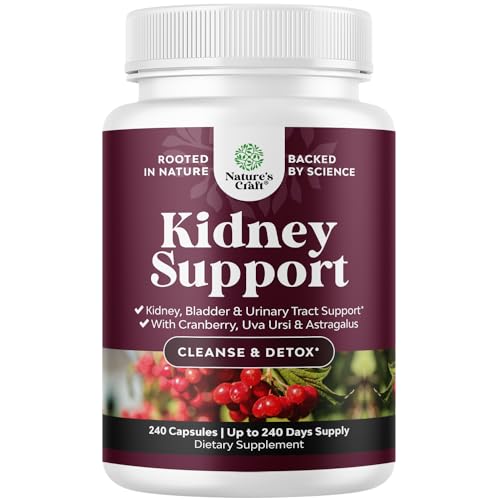 Kidney Support Cranberry Supplement for Women and Men - High Strength Kidney Natures Craft uk supplements