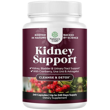 Kidney Support Cranberry Supplement for Women and Men - High Strength Kidney Natures Craft uk supplements