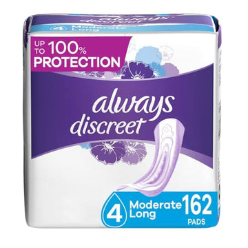 Always Discreet Adult Moderate Long Incontinence Pads, Up to 100% Leak Always Discreet uk supplements
