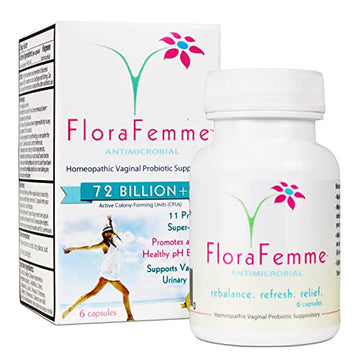 FLORAFEMME - pH Vaginal Probiotics Suppository - Supports pH Balance of Yeast & Bacteria FLORAFEMME uk supplements