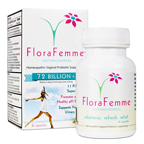 FLORAFEMME - pH Vaginal Probiotics Suppository - Supports pH Balance of Yeast & Bacteria FLORAFEMME uk supplements