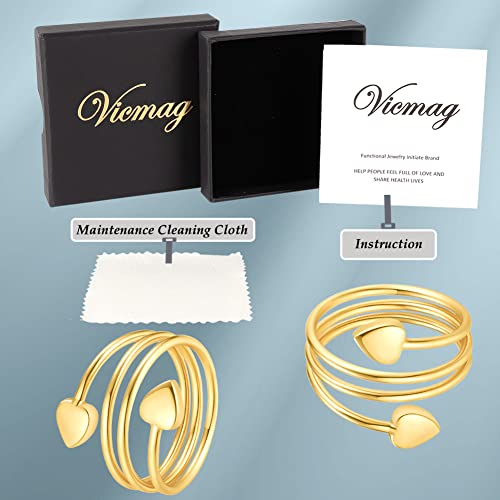 Vicmag Copper Magnetic Ring for Women, Lymphatic Drainage Ring Ladies Fingers Vicmag uk supplements