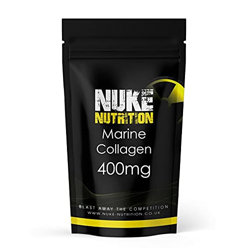 Nuke Nutrition Marine Collagen Capsules - 400mg - 120 Capsules - High Strength Collagen Nuke Nutrition uk supplements