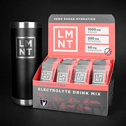 LMNT Zero-Sugar Electrolytes - Raspberry Salt - Hydration Powder Packets | No Dodgy Drink LMNT uk supplements