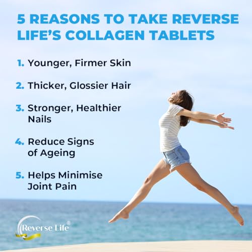 Reverse Life Powerful Marine Collagen Tablets 1800mg with Vitamin C & Vitamin D3 + Magnesium Reverse Life uk supplements
