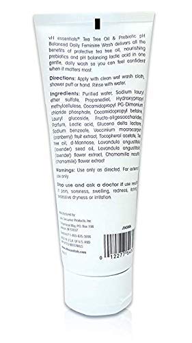 vH essentials Intimate Feminine Wash - pH Balanced with Tea Tree Oil, Cranberry, Prebiotics, Lavender vH essentials uk supplements
