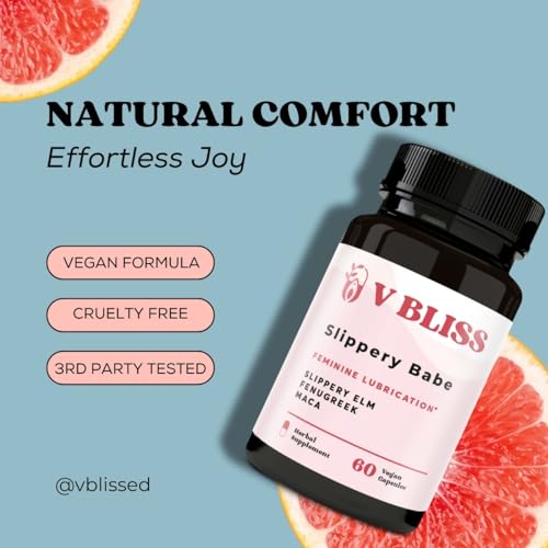 V Bliss Slippery Babe Vaginal Moisturizer Capsules | Relieves Vaginal Dryness with Slippery Elm V Bliss uk supplements