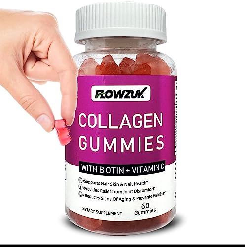 Collagen Gummies High Strength with Biotin Vitamin C & E | Flowzuk | Anti Aging, Hair Growth FLOWZUK uk supplements