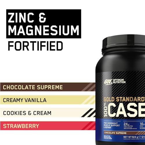 Optimum Nutrition Gold Standard 100% Casein Slow Digesting Protein Powder with Zinc Optimum Nutrition uk supplements