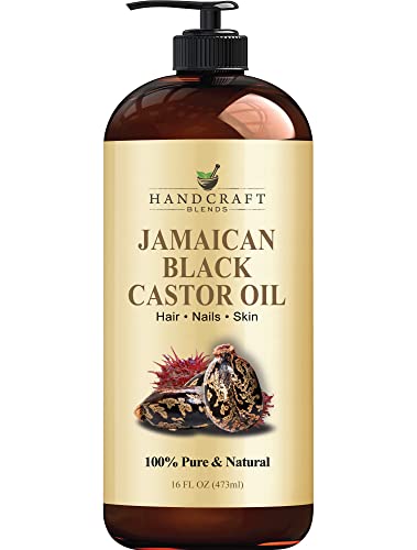 Handcraft Blends Jamaican Black Castor Oil for Hair Growth, Eyelashes and Eyebrows Handcraft Blends uk supplements