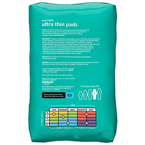 Amazon Basics Ultra Thin Pads with Flexi-Wings for Periods, Extra Long Length, Super Absorbency Amazon Basics uk supplements