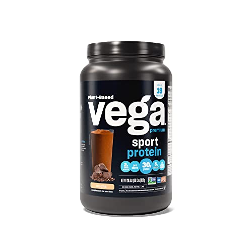 Vega Premium Sport Protein Mocha Protein Powder, Vegan, Non GMO, Gluten Free Plant Vega uk supplements