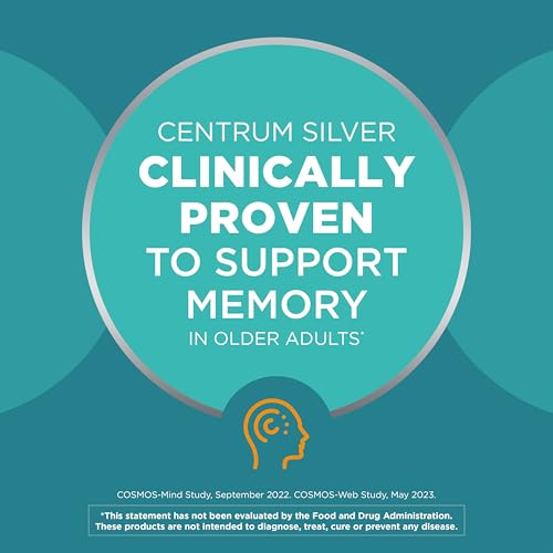 Centrum Silver Multivitamin for Men 50 Plus, Multimineral Supplement, Vitamin D3, B-Vitamins and Zinc, Gluten Free, Non-GMO Ingredients, Supports Memory Centrum uk supplements