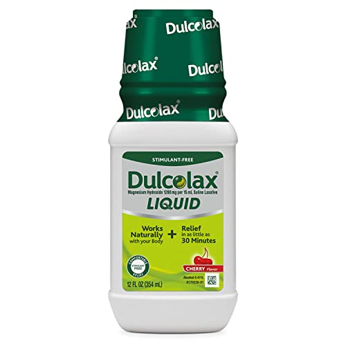 Dulcolax Liquid Laxative, Stimulant Free Laxative for Comfortable Relief, Cherry Flavor, 12 oz. Dulcolax uk supplements