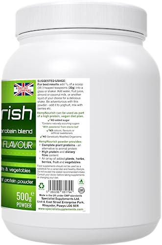 Specialist Supplements HempNourish Protein Powder 500g Specialist Supplements uk supplements