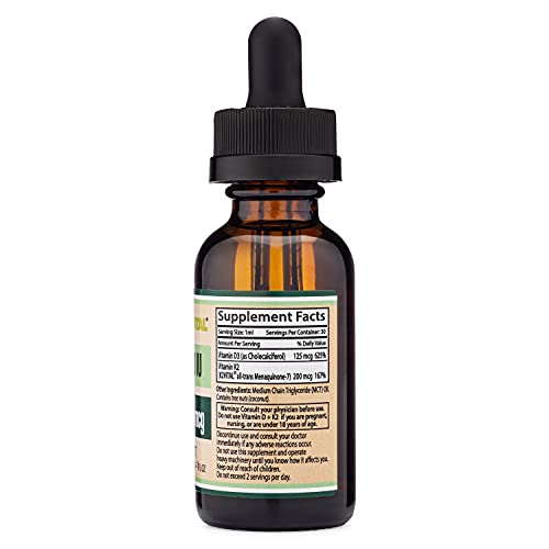 Vitamin D3 K2 5,000 IU Liquid Drops (5,000 IU of D3 and 200mcg of 99.9% All-Trans Double Wood Supplements uk supplements