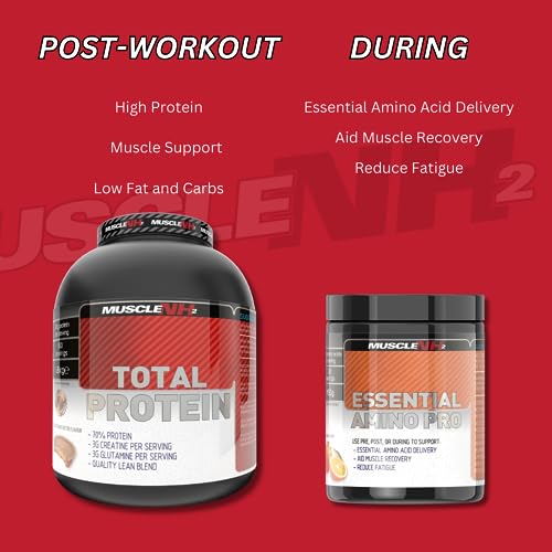 Muscle Nh2 Total Protein, Whey Protein Powder with Creatine Monohydrate and Glutamine Muscle Growth MuscleNh2 uk supplements
