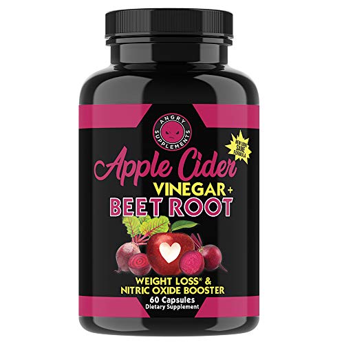 Angry Supplements Apple Cider Vinegar + Beet Root Capsules, Detox Pills, Nitric Oxide Angry Supplements uk supplements