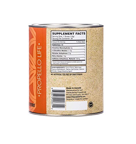 Propello Life Pre-Workout Drink Mix, West Coast Citrus, 450g Propello Life uk supplements