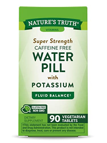 Nature's Truth Super Strength Water Pill with Potassium | 90 Count | Caffeine Free | Vegetarian Nature's Truth uk supplements