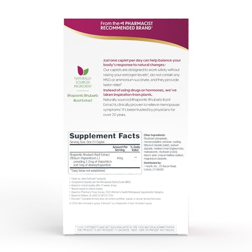 Estroven Complete Multi-Symptom Menopause Supplement for Women, 28 Ct., Clinically Proven Ingredient Provide Menopause Relief & Night Sweats & Hot Flash Relief* Drug-Free & Non-GMO Estroven uk supplements