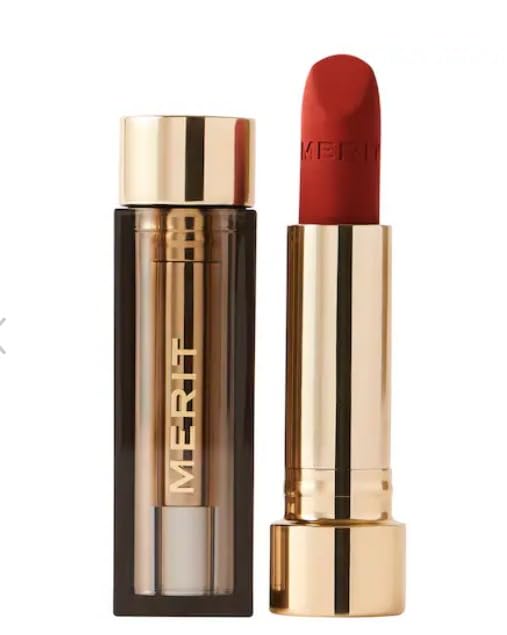 Merit Signature Lip Lightweight Matte Lipstick - 0.10 oz / 3 g (Vermillion (warm red), standard) Merit uk supplements