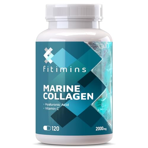 Fitimins Marine Collagen Capsules, 2000mg with Hyaluronic Acid & Vitamin C Fitimins uk supplements