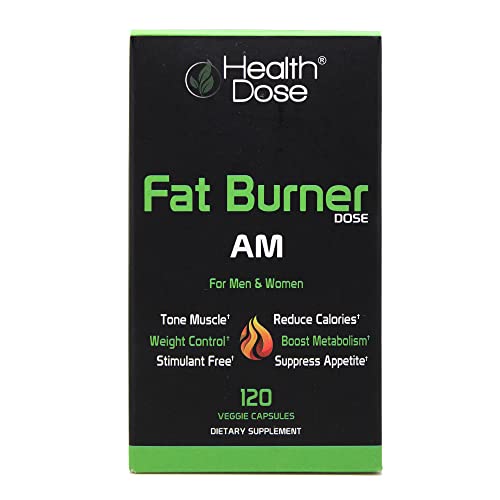 Health Dose Fat Burner AM. Weight Control & Metabolism Boost. For Active Lifestyles. Health Dose uk supplements