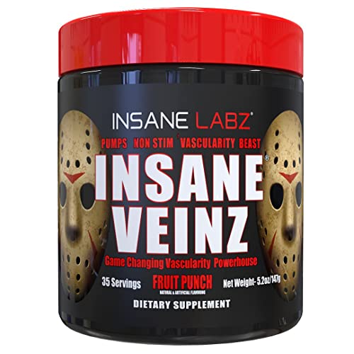 Insane Labz Insane Veinz Non Stimulant NO Enhancing Powder, Nitric Oxide Booster Insane Labz uk supplements