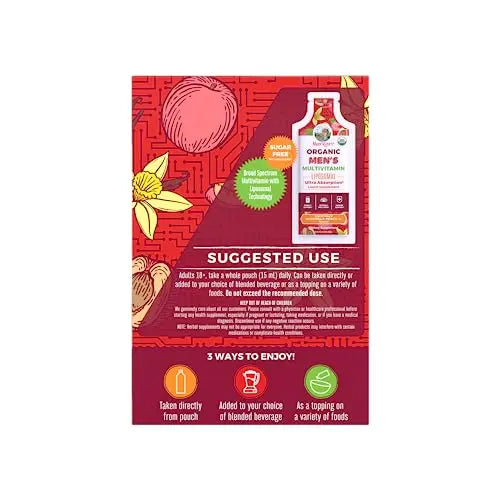 MaryRuth Organics Multivitamin for Men | USDA Organic | Sugar Free Mens Multivitamin Liposomal | Liquid Vitamins for Men | MARYRUTH'S uk supplements