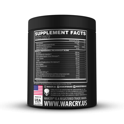 WARCRY Pre-Workout Powder - Ultra Energy, Strength, Clear Focus & Pumps with Nitrosigine WARCRY uk supplements