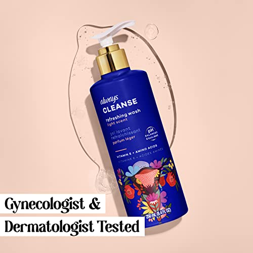 Always Cleanse Feminine Intimate Wash For Women, Ph Balanced For Skin, Lightly Scented Always uk supplements