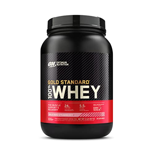 Optimum Nutrition Gold Standard 100% Whey Protein Powder, Delicious Strawberry Optimum Nutrition uk supplements