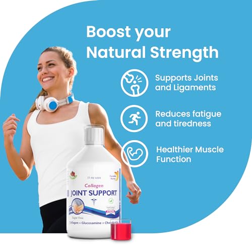 Swedish Nutra Joint Support Collagen - Pack of 500ml, 33 Day Supply | Berry Flavour | with Vitmain C & Glucosamine Swedish Nutra uk supplements
