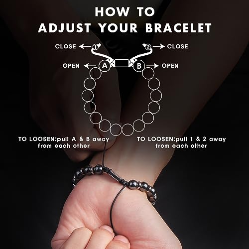 CARITATE Magnetic Hematite Bracelet for Women and Men, Healing Energy Beaded Bracelet CARITATE uk supplements