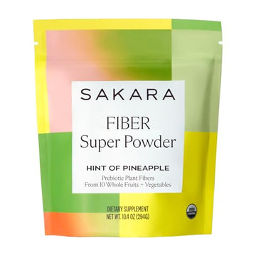 SAKARA Fiber Super Powder - Pineapple Flavor Prebiotic Fiber Powder, High Fiber SAKARA uk supplements