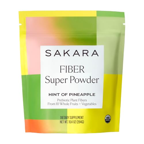 SAKARA Fiber Super Powder - Pineapple Flavor Prebiotic Fiber Powder, High Fiber SAKARA uk supplements