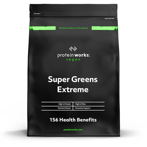Protein Works Super Greens Extreme Powder , 156 Health Benefits , 41 Active Ingredients Protein Works uk supplements