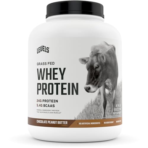 Levels Grass Fed 100% Whey Protein, No GMOs, Chocolate Peanut Butter, 5LB Levels Nutrition uk supplements