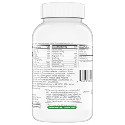 Centrum Minis Silver Multivitamin for Adults 50 Plus, Multimineral Supplement, Vitamin D3, B-Vitamins, Gluten Free, Non-GMO Ingredients Centrum uk supplements