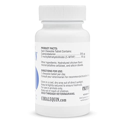 Nutramax Cobalequin B12 Supplement for Cats and Small Dogs, 45 Count (Pack of 1) Nutramax Laboratories uk supplements